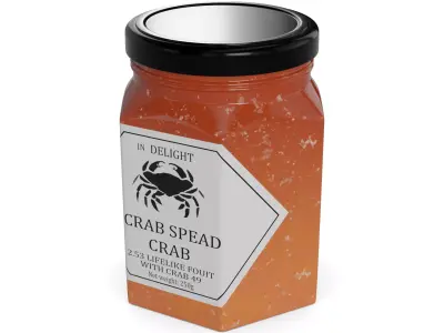 Fish spreads and pates Crab Spread 3D model