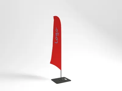 Beach Flag Medium 3D model