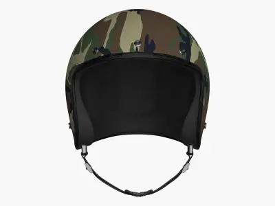 Helmet motorcycle in camouflage 3D model
