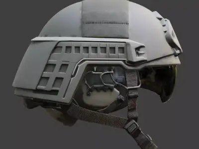 Tactical Ballistic Flight Helmet 3D Model Low-poly 3D model