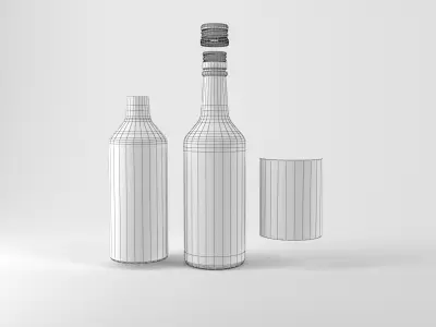 Ipsaeju Soju Bottle - High-Quality 3D Model