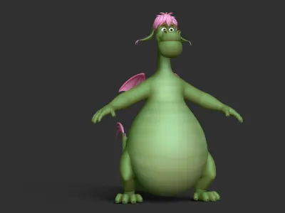 Elliott the Dragon 3D model
