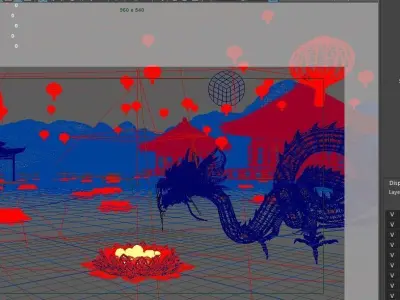 Dragon Lantern festival 3D model