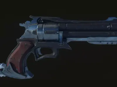 Revolver-pistol- Model and Textures 3D model