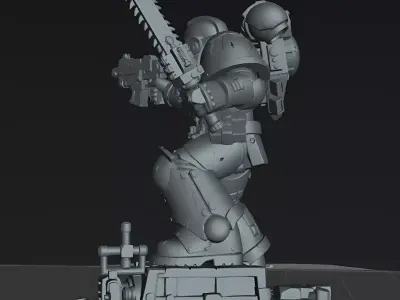 Assault Trooper Power Armor STL Sci Fi Miniature Figure 3D print model