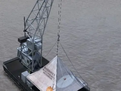 Floating crane Karl Friedrich Steen 3d model Low-poly 3D model