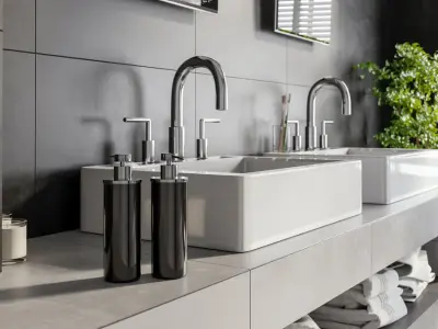  Bathroom Soap Dispenser Model, Black 