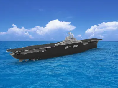USS Intrepid aircraft carrier 3D model