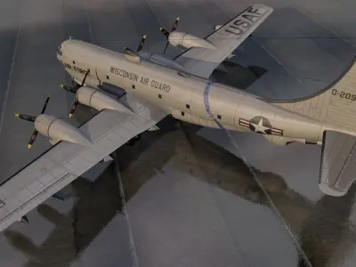 Boeing C-97 Stratofreighter - Boeing KC-97L Stratotanker 3D model
