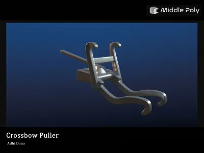 Crossbow Set windless Low-poly 3D model