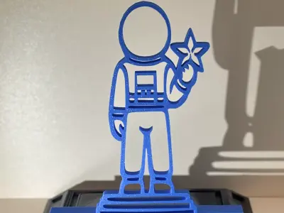 SURREAL ASTRONAUT WITH STAR DOOR TOPPER - SPACE ART INSPIRED 3D print model
