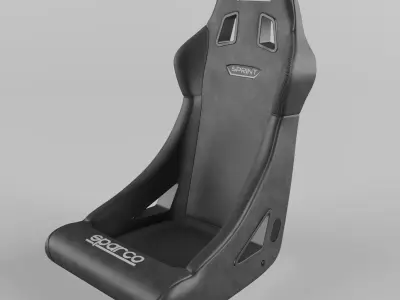 Racing Seat Sparco Sprint Black Leather 3D model