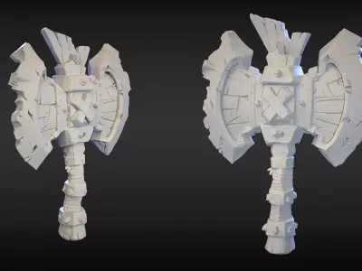 Stylized Axe 16 3D model