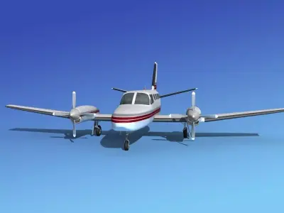 Cessna 441 Conquest II V09 3D model