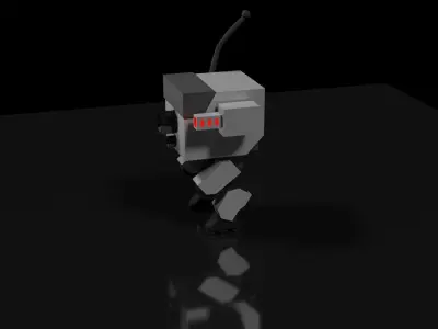 Lowpoly Scouting Robot Low-poly 3D model