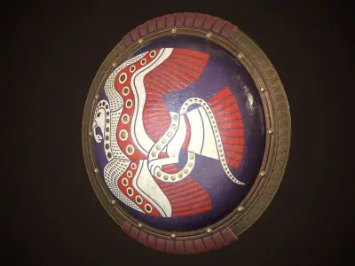 Hoplite Shield Bird Low-poly 3D model