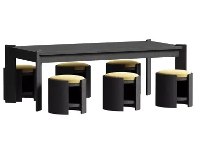 Madison Dining Set Free 3D model