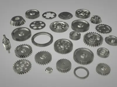 gear set of gears 3D model