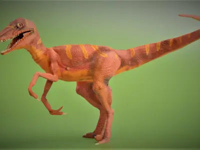 Velociraptor toy dinosaur Free 3D model