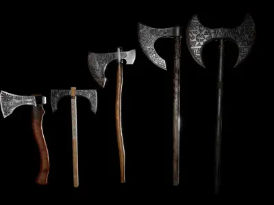 Melee Weapons Mega Pack Low-poly 3D model