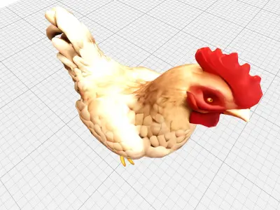 Chicken Lowpoly Low-poly 3D model