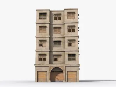 Arab Middle East Building x16 Low-poly 3D model