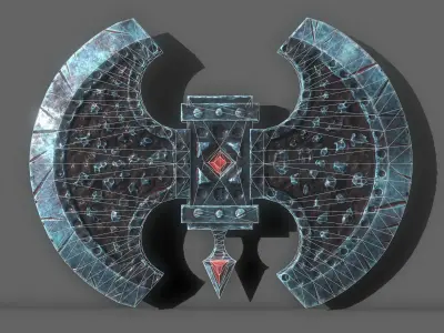 blood poleaxe Free low-poly 3D model