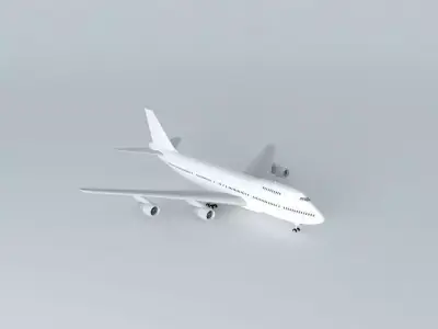 Template Boeing 747 200B PW Free 3D model