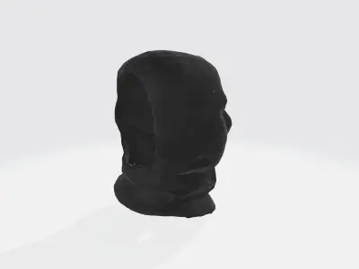 A black ski mask 3D model
