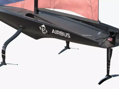 AC75 Hydrofoil Sailboat Airbus Edition 3D model