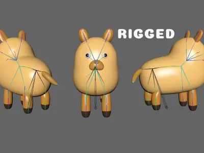 Low-Poly Llama Animated - Fun World Animal  Low-poly 3D model