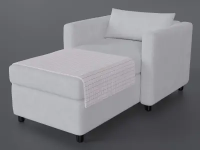 Chaise Sofa Bed Free 3D model