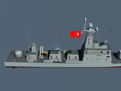KILIC-II Class Fast Attack Craft TCG MIZRAK 3D model