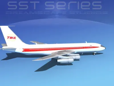 Boeing 707-320 SS Trans World Airways 1 3D model