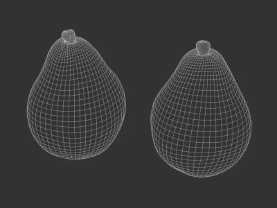  Pear Fruit Food Model 