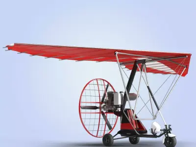 Motor Trike Hang Glider 3D model