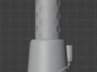 Simple Pulsejet Engine 3D model