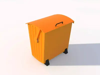 Container with Dumpsters for Cargo Ships Low-poly 3D model