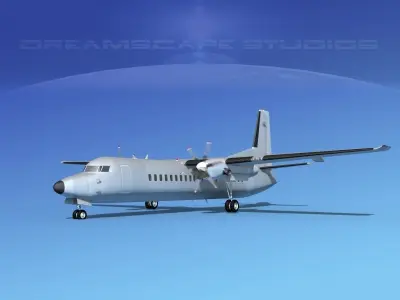 Fokker 50 Bare Metal 3D model