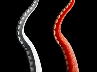 Tentacle Animation System Low-poly 3D model