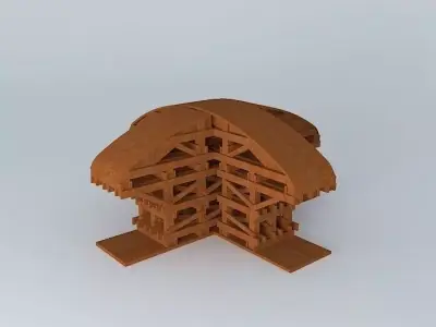 Reinforcement wooden structure Free 3D model
