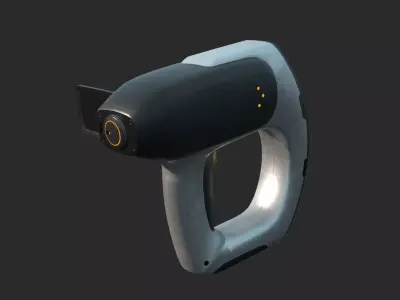 Future sci-fi style handheld scanner 3D model