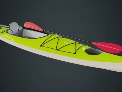 Kayak 2 Untextured 3D model
