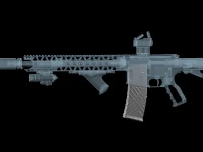 HK GEN 2  magazine M4 AR-15 Low-poly 3D model