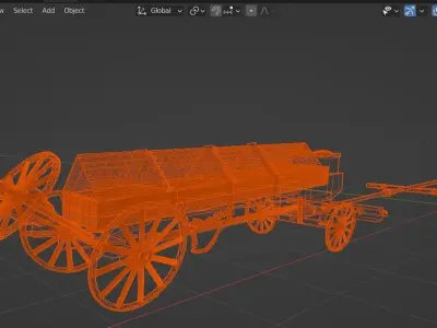 French Ammunition Limber 3D model