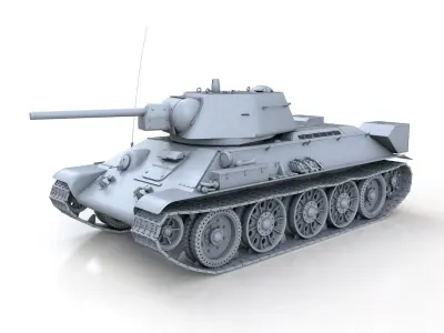 T-34-76 - Model 1942 - Factory 183 - Soviet Medium Tank 3D model