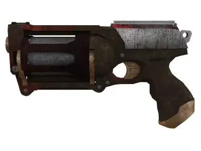 Steampunk Shotgun 2 Low-poly 3D model