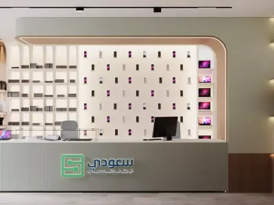 Modern Tech Retail Store 3D model