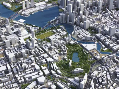 Singapore Low-poly 3D model