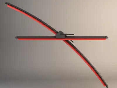 car wipers Low-poly 3D model